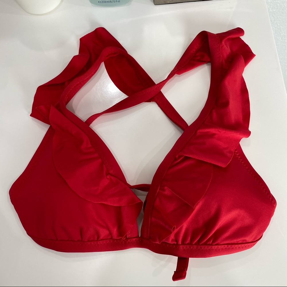 Red bikini top